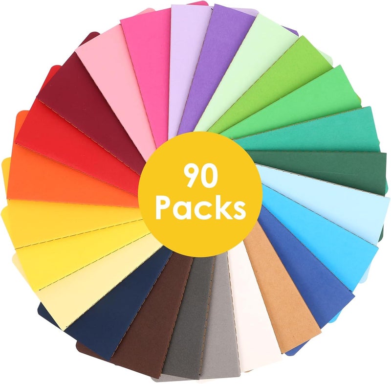 LABUK 90 Pack Pocket Notebooks, Small Notebook Bulk, 3.5"x5.5" Lined Notebooks, A6 Colorful Cover Journals 24 Sheets/48 Pages/24 Colors - Image 3
